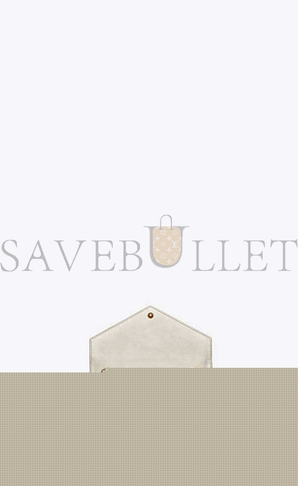 YSL CASSANDRE ENVELOPE CHAIN WALLET IN METALLIZED LEATHER 402031AAAGI7100 (19*12.5*3.5cm)