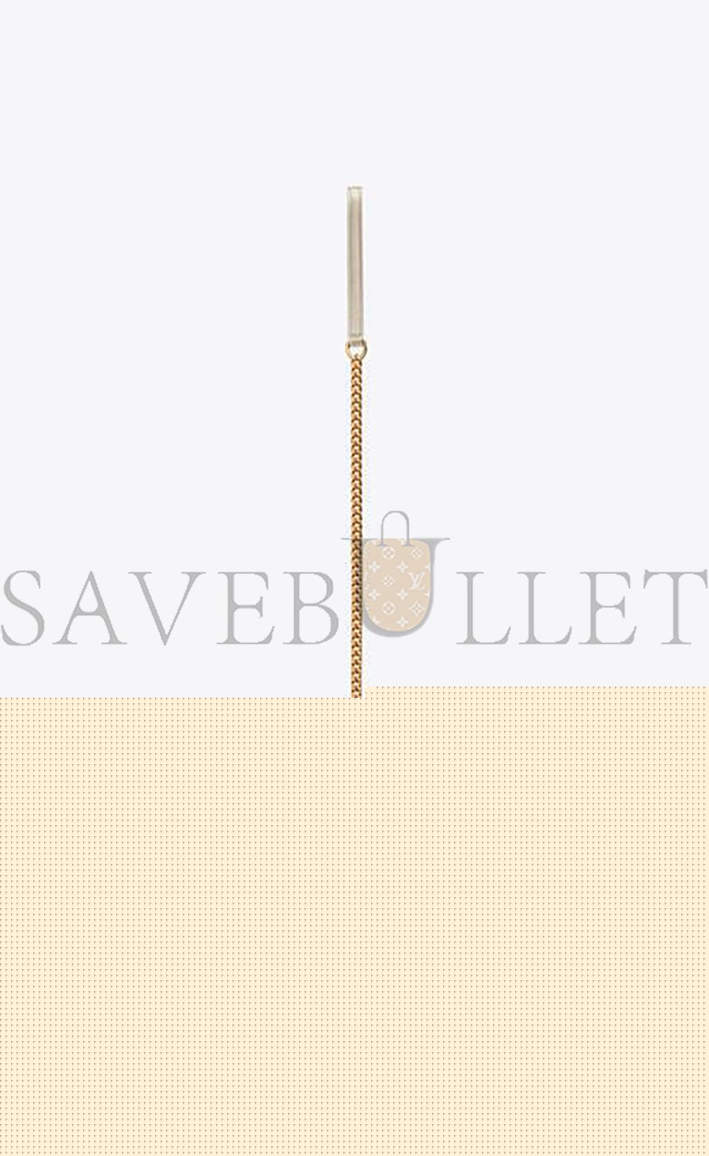 YSL CASSANDRE MATELASSÉ ENVELOPE CHAIN WALLET IN GRAIN DE POUDRE EMBOSSED LEATHER 742920BOW019207 (19*12.5*3.5cm)