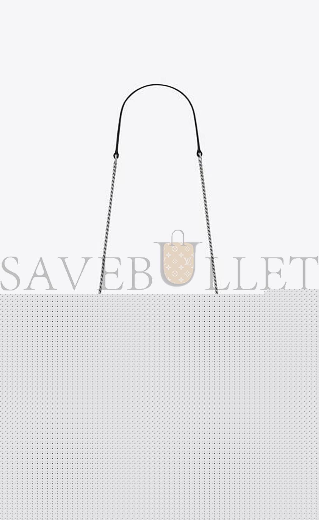 YSL CASSANDRE MATELASSÉ ENVELOPE CHAIN WALLET IN GRAIN DE POUDRE EMBOSSED LEATHER 742920BOW021000 (19*12.5*3.5cm)