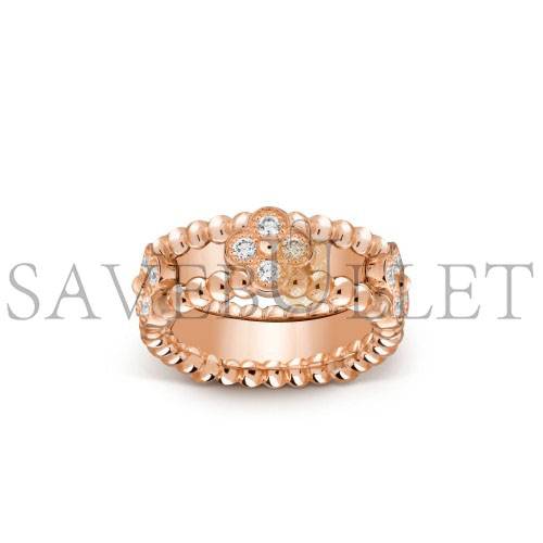 VAN CLEEF ARPELS PERLÉE SWEET CLOVERS RING - ROSE GOLD, DIAMOND VCARP6ML00