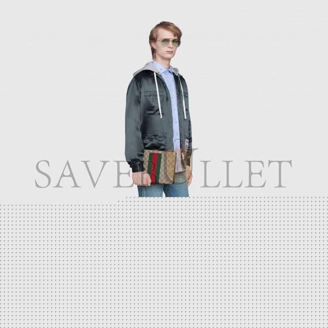 g*u*i gg Sup*e web pouch 475316 (26*20*6cm)