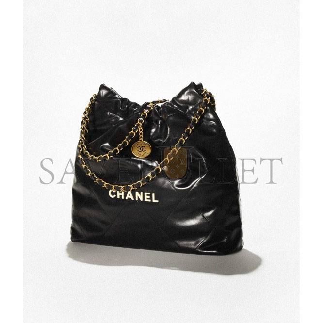 Ch*el 22 handbag silver hardware as3261 b08038 94305 (42*39*8cm)
