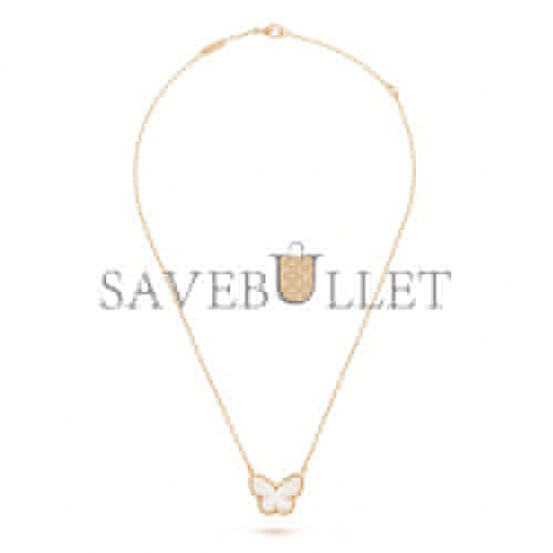 VAN CLEEF ARPELS LUCKY ALHAMBRA BUTTERFLY PENDANT - YELLOW GOLD, MOTHER-OF-PEARL VCARD99500