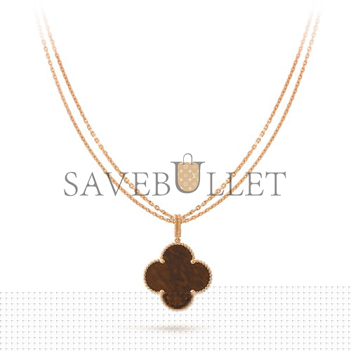 VAN CLEEF ARPELS MAGIC ALHAMBRA LONG NECKLACE, 1 MOTIF - ROSE GOLD, LETTERWOOD VCARO3M700