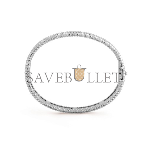 VAN CLEEF ARPELS PERLÉE DIAMONDS BRACELET, 3 ROWS, SMALL MODEL - WHITE GOLD, DIAMOND VCARO14800
