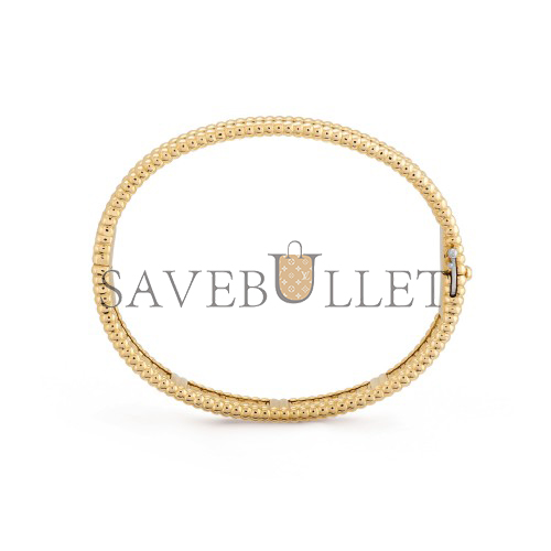 VAN CLEEF ARPELS PERLÉE DIAMONDS BRACELET, 3 ROWS, SMALL MODEL - YELLOW GOLD, DIAMOND VCARO56400