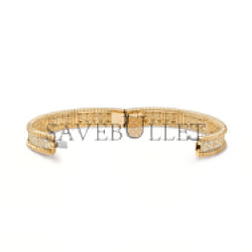 VAN CLEEF ARPELS PERLÉE DIAMONDS BRACELET, 3 ROWS, SMALL MODEL - YELLOW GOLD, DIAMOND VCARO56400