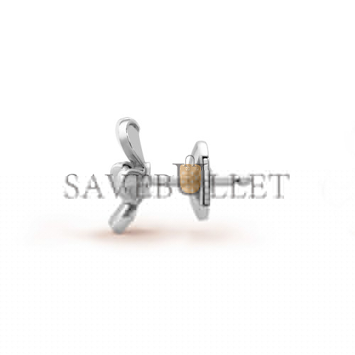 VAN CLEEF ARPELS FRIVOLE EARRINGS, MINI MODEL - WHITE GOLD, DIAMOND VCARP0J600