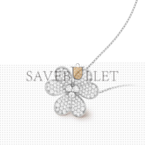 VAN CLEEF ARPELS FRIVOLE CLIP PENDANT, VERY LARGE MODEL - WHITE GOLD, DIAMOND VCARP6L600