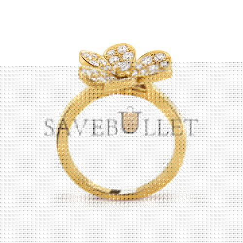 VAN CLEEF ARPELS FRIVOLE RING, 1 FLOWER, SMALL MODEL - YELLOW GOLD, DIAMOND VCARP2V000