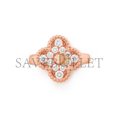 VAN CLEEF ARPELS VINTAGE ALHAMBRA RING - ROSE GOLD, DIAMOND VCARP2R400
