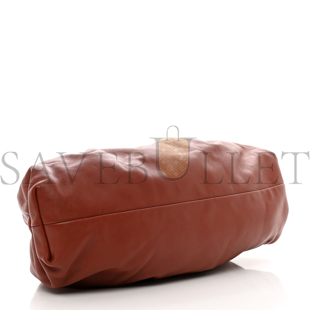 bo*te*ga Ve*ne*ta smooth butter calf the pouch oversized clutch rust  (38*17*8cm)