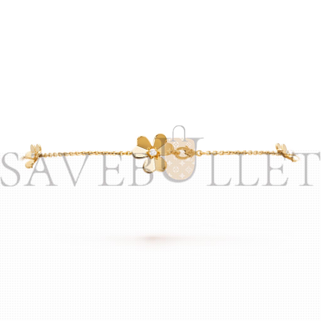 VAN CLEEF ARPELS FRIVOLE NECKLACE, 9 FLOWERS - YELLOW GOLD, DIAMOND VCARD31500
