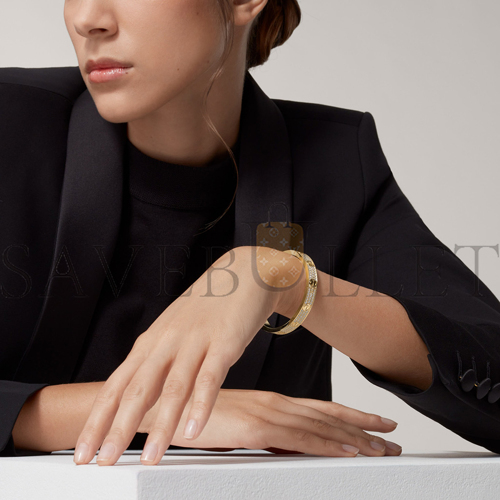 CARTIER LOVE BRACELET, DIAMOND-PAVED N6035017