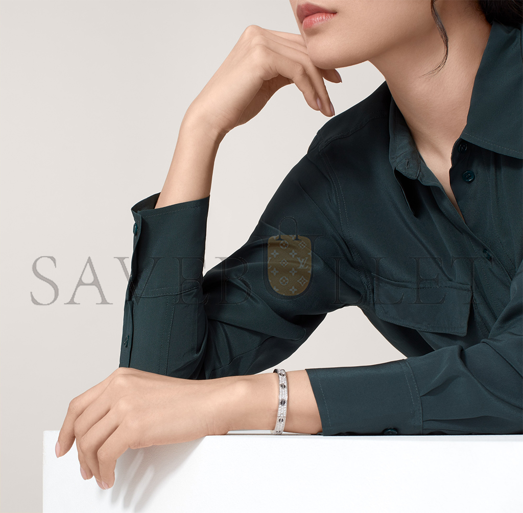 CARTIER LOVE BRACELET, DIAMOND-PAVED, CERAMIC N6032417