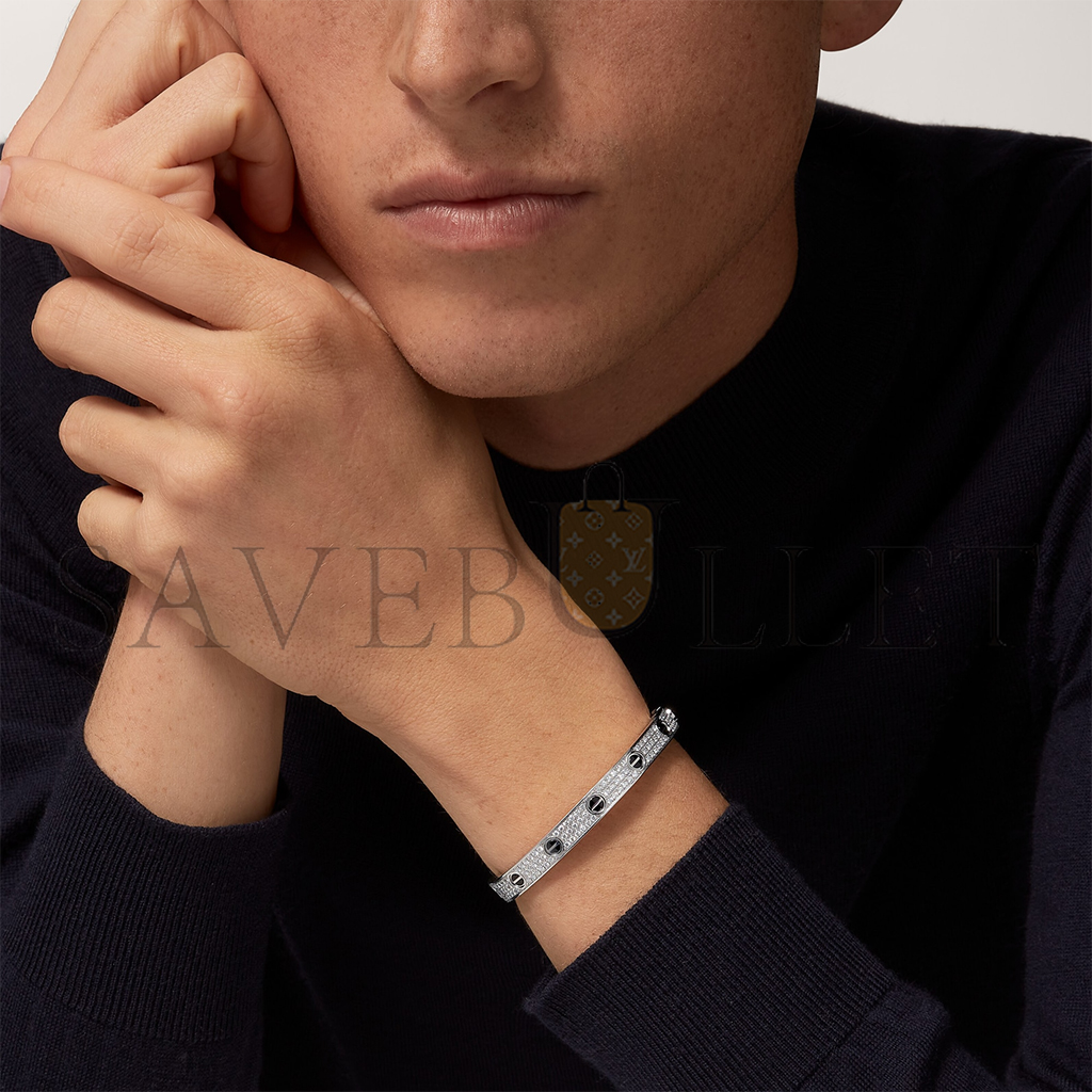 CARTIER LOVE BRACELET, DIAMOND-PAVED, CERAMIC N6032417
