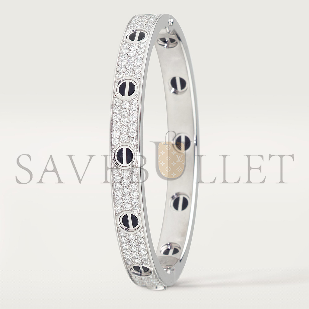 CARTIER LOVE BRACELET, DIAMOND-PAVED, CERAMIC N6032417