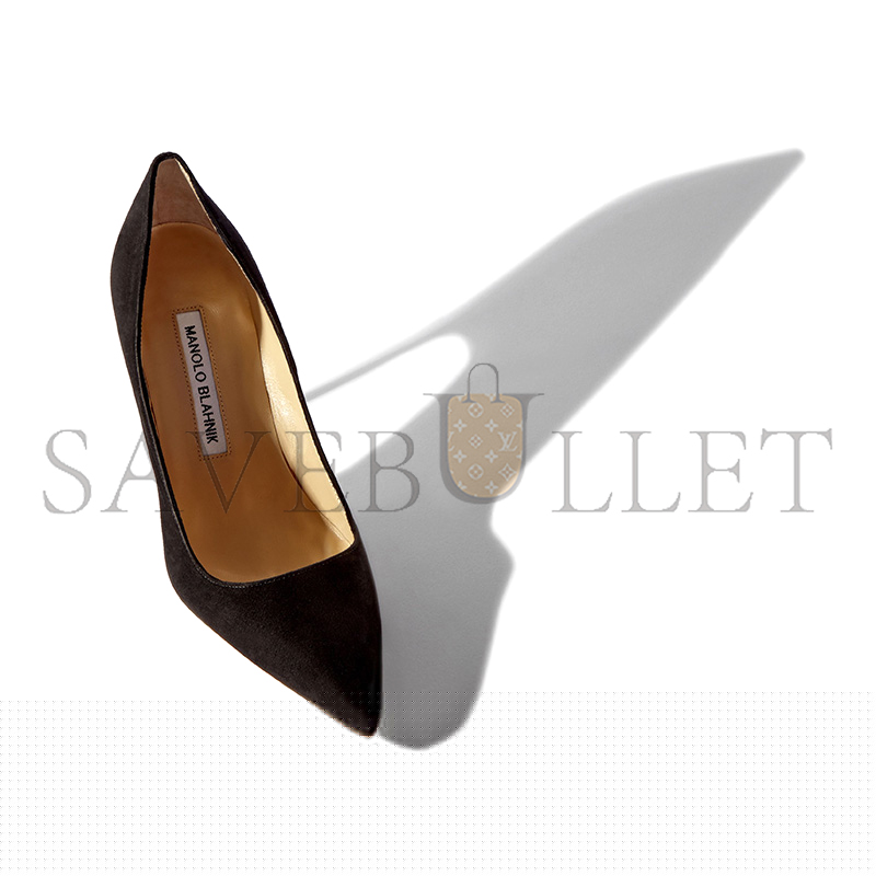 MANOLO BLAHNIK BB BLACK SUEDE POINTED TOE PUMPS 9XX-0417-0016