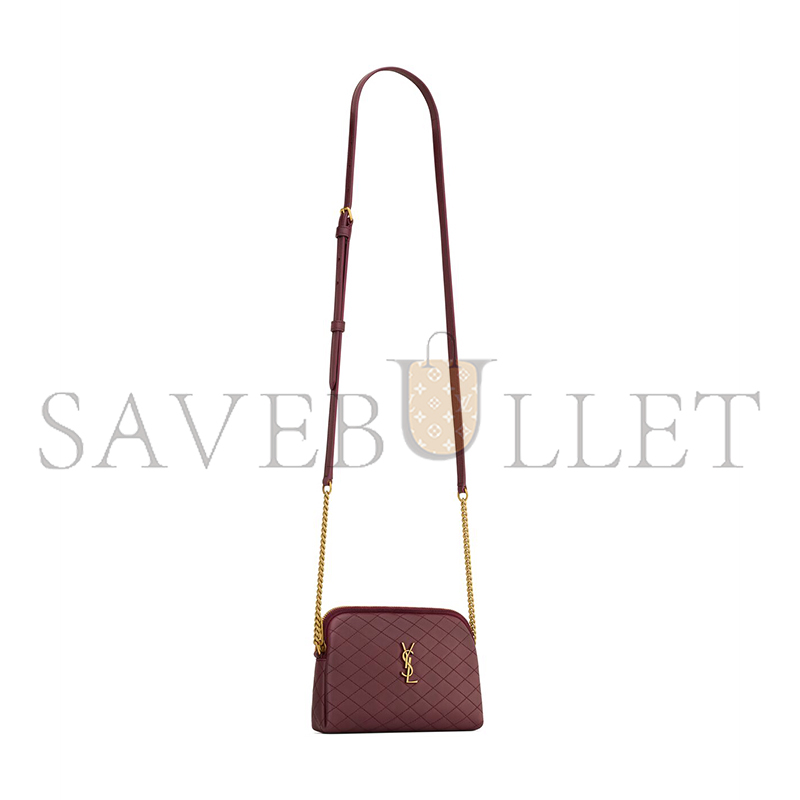 YSL GABY ZIPPED POUCH IN QUILTED LAMBSKIN 7336671EL076195 (19*12*3cm)