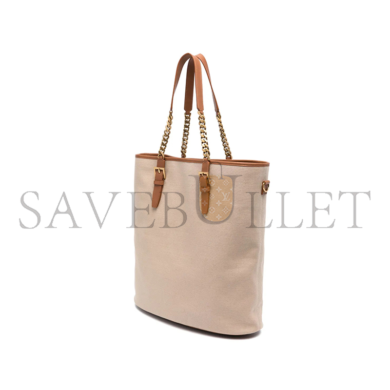 YSL LAURENT SHOPPING TOTE BAG IN DESERT DUST&BRICK 781302FAC7T (36*38*15cm)