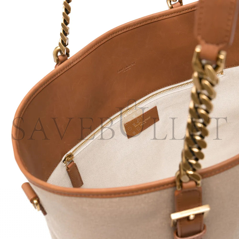 YSL LAURENT SHOPPING TOTE BAG IN DESERT DUST&BRICK 781302FAC7T (36*38*15cm)