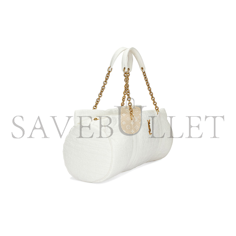 YSL GLORIA QUILTED TRAVEL BAG WHITE 757209FAC8J1916 (42*18*18cm)