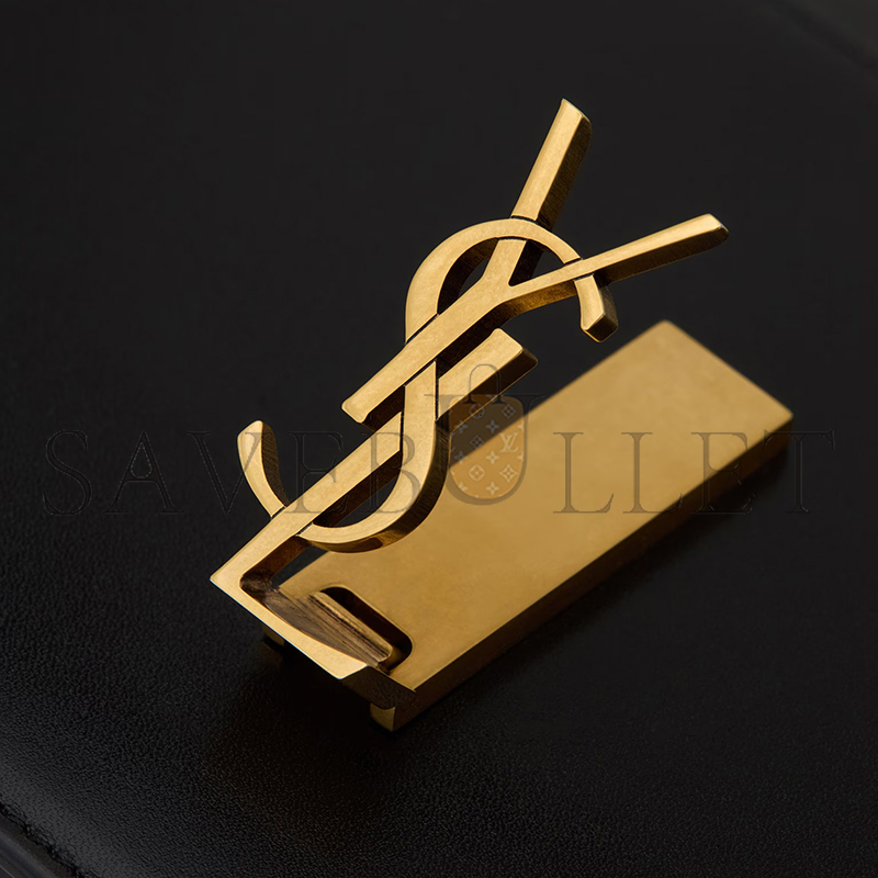 YSL VOLTAIRE MINI LEATHER ENVELOPE CLUTCH BAG 7852810SX0W1000 (19*12*3.5cm)