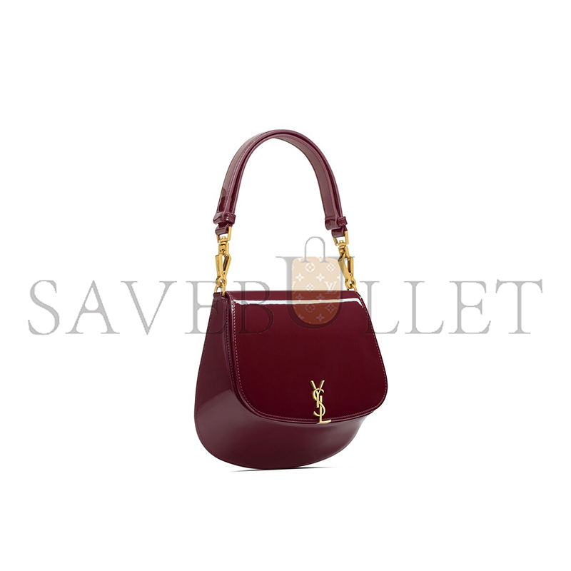 YSL VOLTAIRE TOP HANDLE IN PATENT LEATHER 800846BMIIW6413 (17.5*21*8cm)