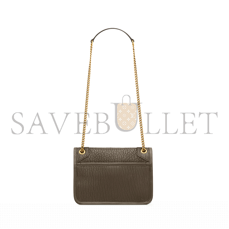 YSL NIKI CROSSBODY BAG IN LEATHER 218164781 (22*16.5*12cm)