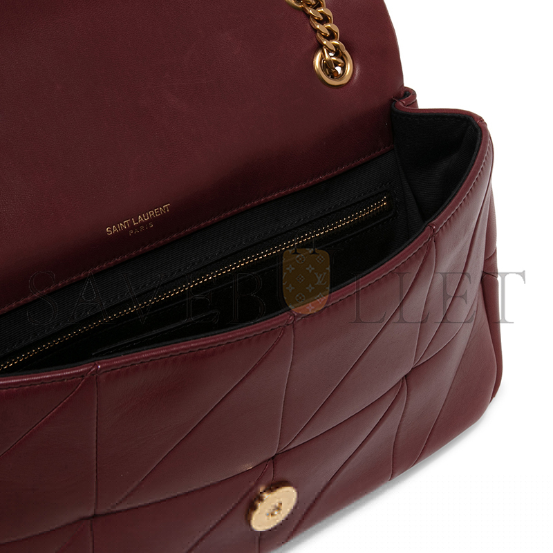 YSL JAMIE 4.3 SHOULDER BAG QUILTED LEATHER DARK RED 515821COP676475 (25*15*7.5cm)