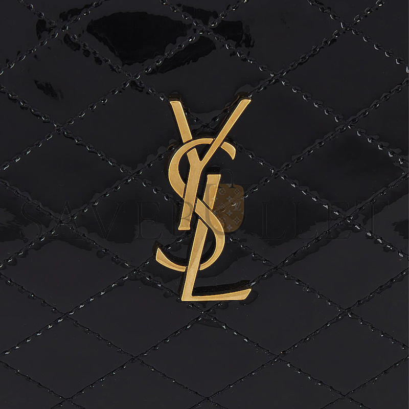 YSL GABY ZIPPED POUCH IN QUILTED PATENT LEATHER 733667AHG071000 (19*13*3.5cm)