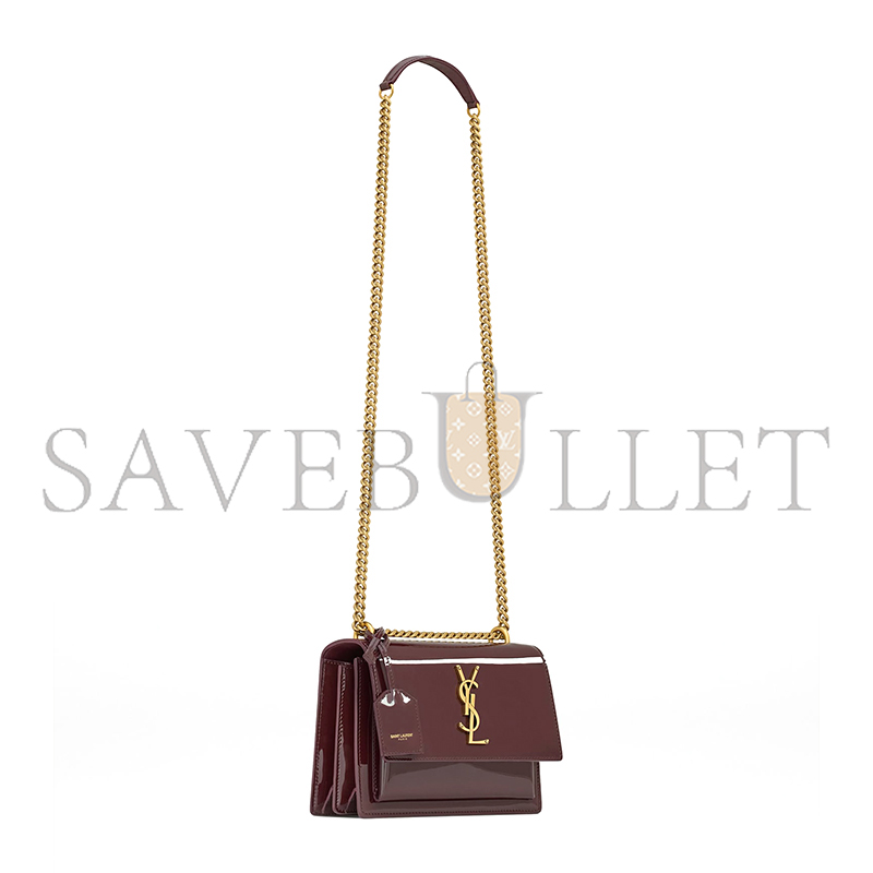 YSL SUNSET SMALL CALFSKIN SHOULDER BAG 26884998 (22*16*8cm)