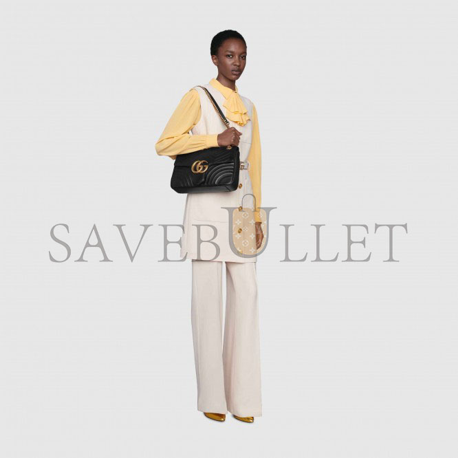 G*u*i gg marmont medium matelassÉ shoulder bag 443496 (31*19*7cm)