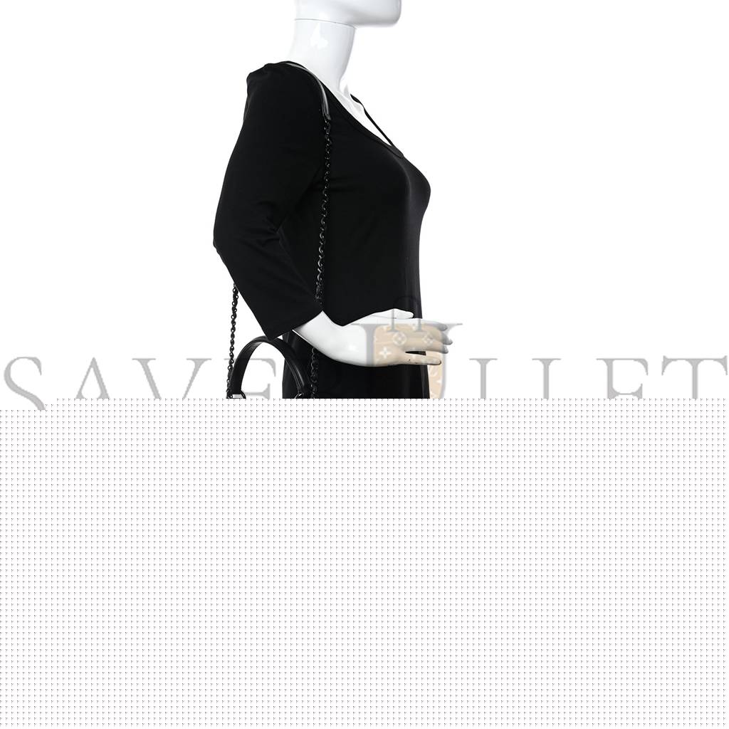Ch*el lambskin quilted medium trendy cc dual handle flap bag so black black hardware (25*18*10cm)