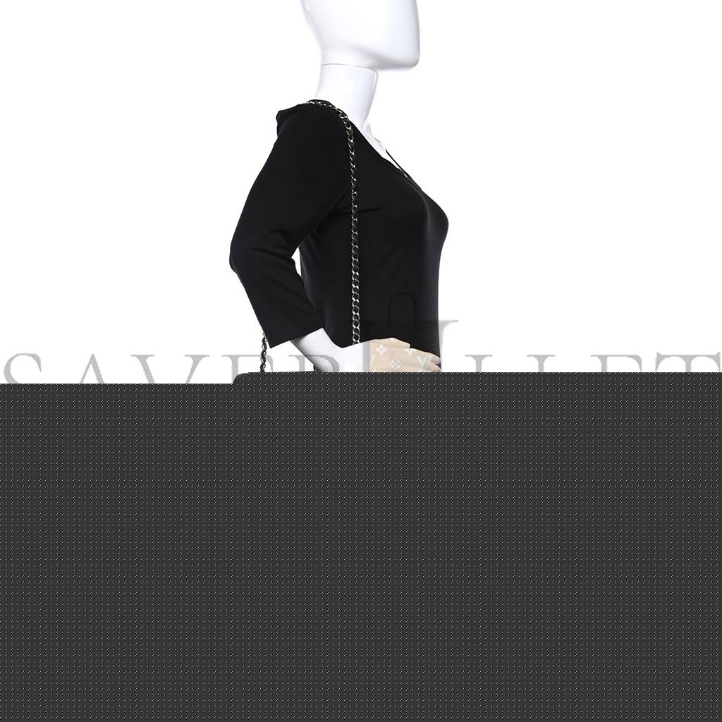 Ch*el caviar quilted medium double flap black silver hardware (25*15*6cm)