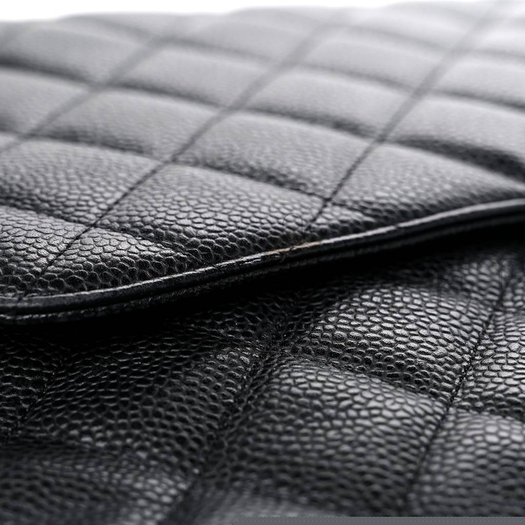 Ch*el caviar quilted jumbo single flap black silver hardware (30*20*8cm)
