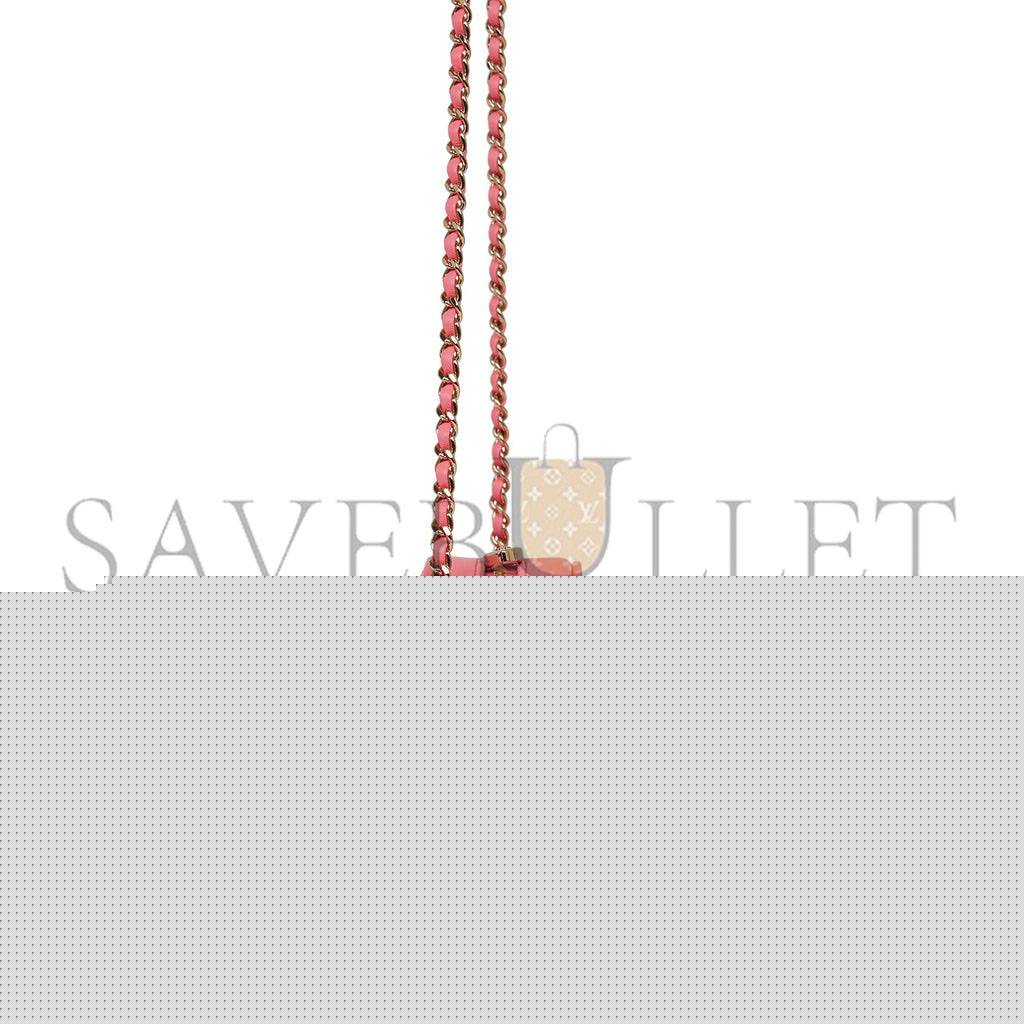 Ch*el cc in love large heart bag pink lambskin light gold hardware (20*18*6cm)