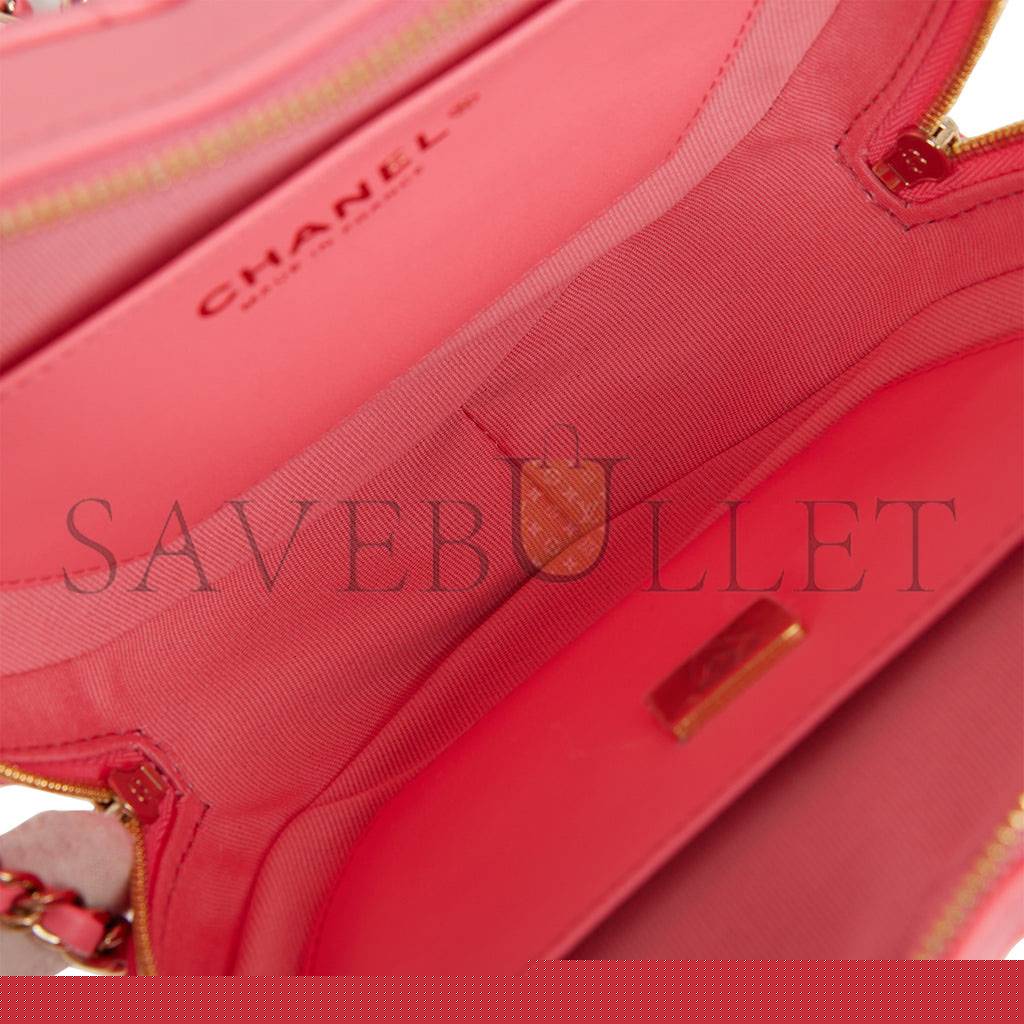 Ch*el cc in love large heart bag pink lambskin light gold hardware (20*18*6cm)