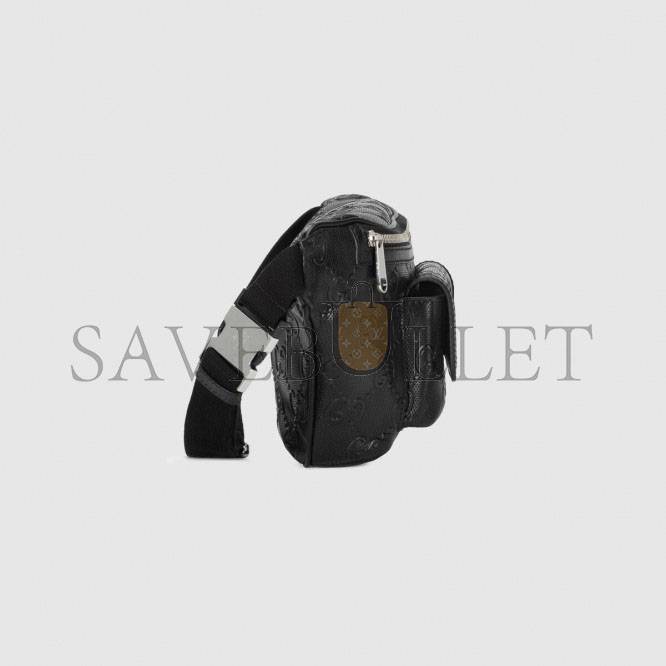 G*u*i gg embossed belt bag 645093 (28*18*8cm)