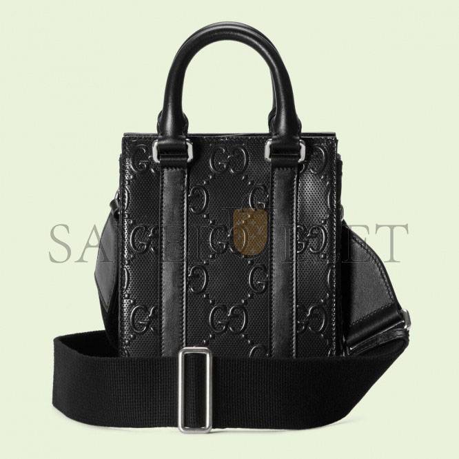G*u*i gg embossed mini tote bag 696010 (20*16*7cm)