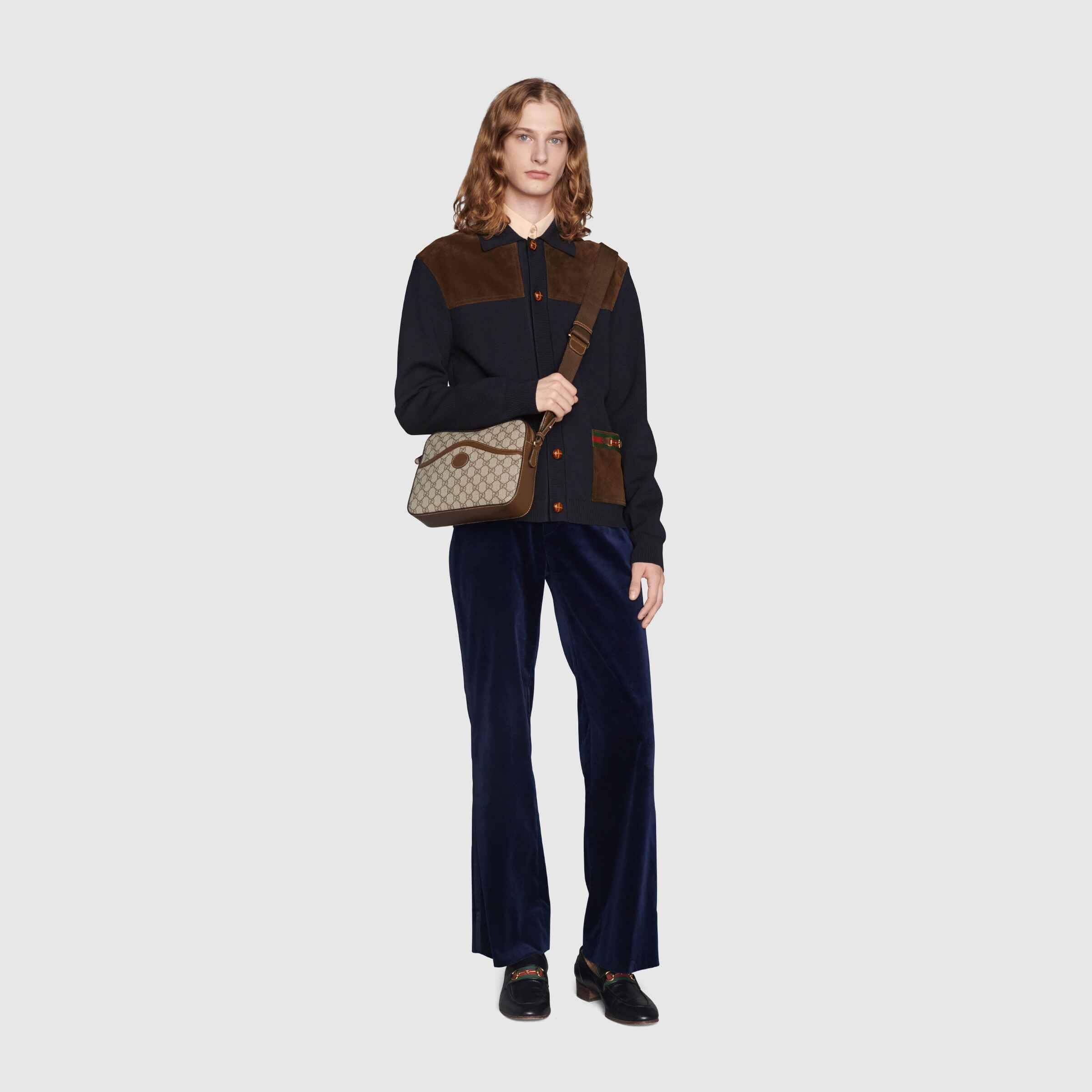 G*u*i messenger bag with interlocking&g 675891 92thg 8563 (25.5*20*6cm)