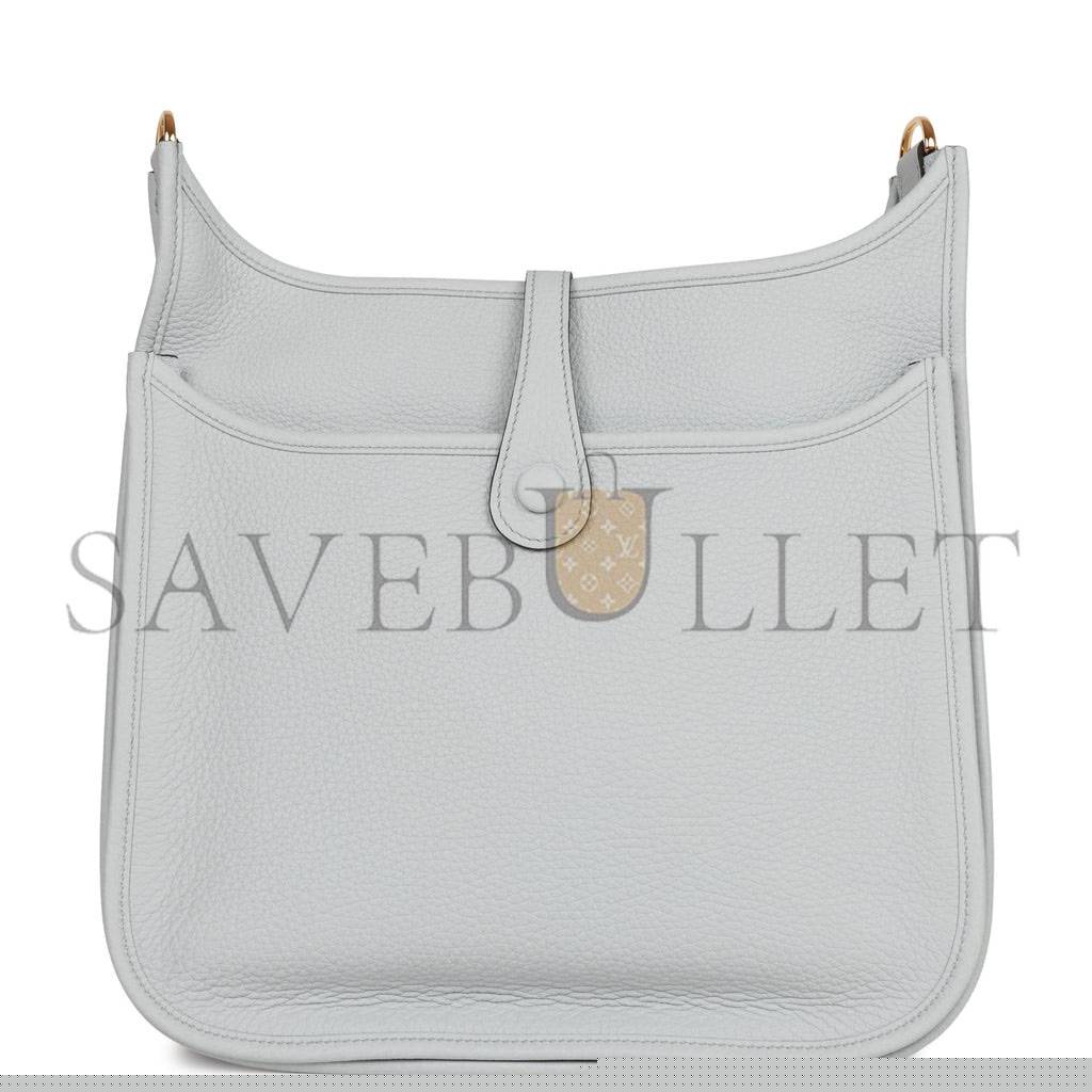 H**mes evelyne iii pm bleu lin clemence gold hardware (29*30*7cm)