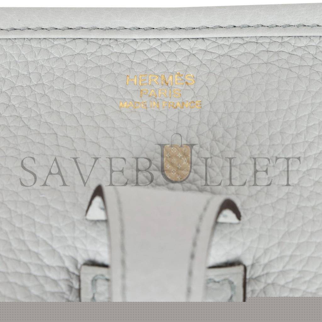 H**mes evelyne iii pm bleu lin clemence gold hardware (29*30*7cm)