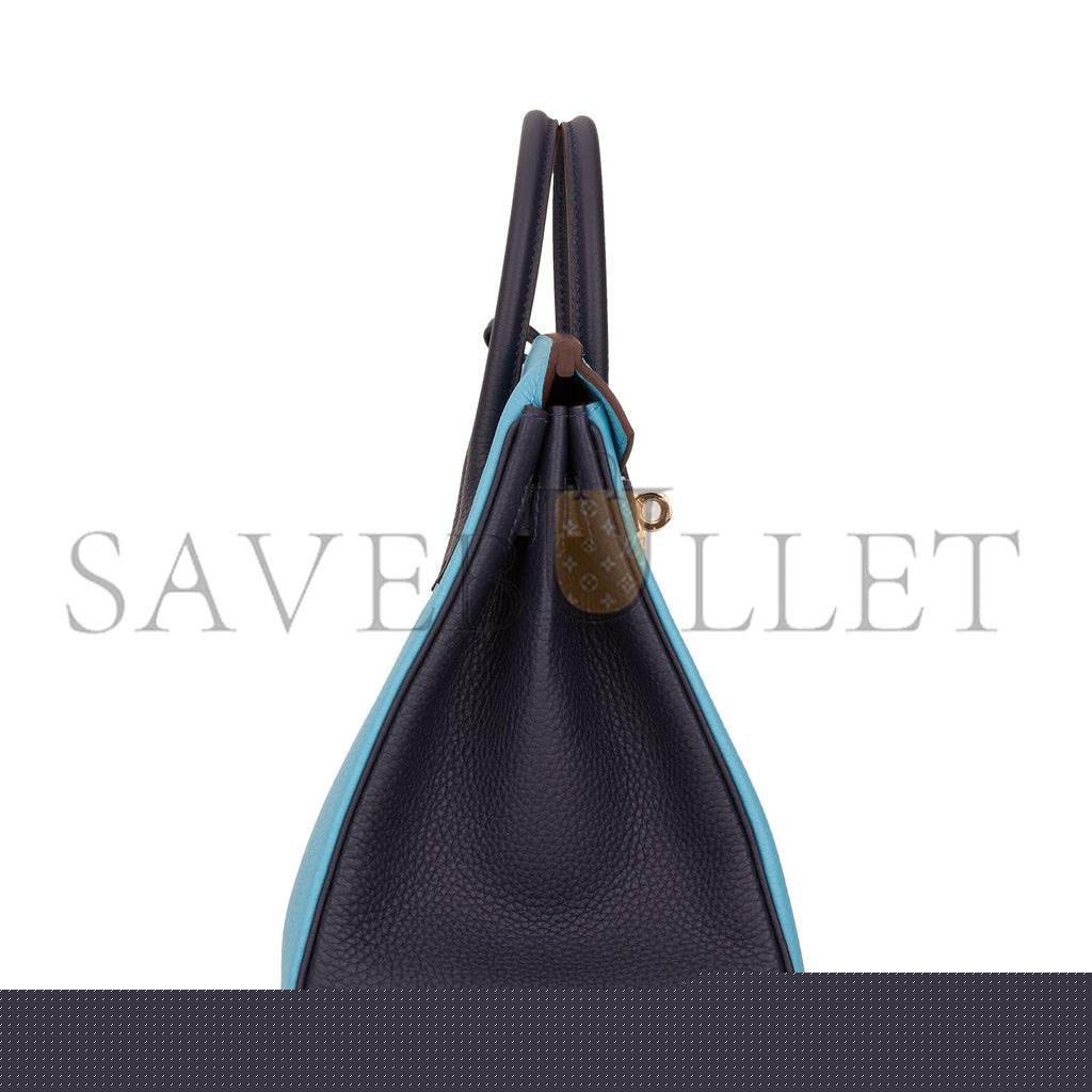 H**mes special order (hss) birkin 25 bleu du nord and bleu nuit togo permabrass hardware handmade (25cm)