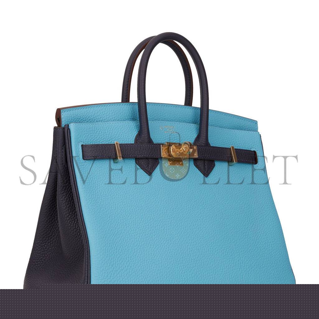 H**mes special order (hss) birkin 25 bleu du nord and bleu nuit togo permabrass hardware handmade (25cm)