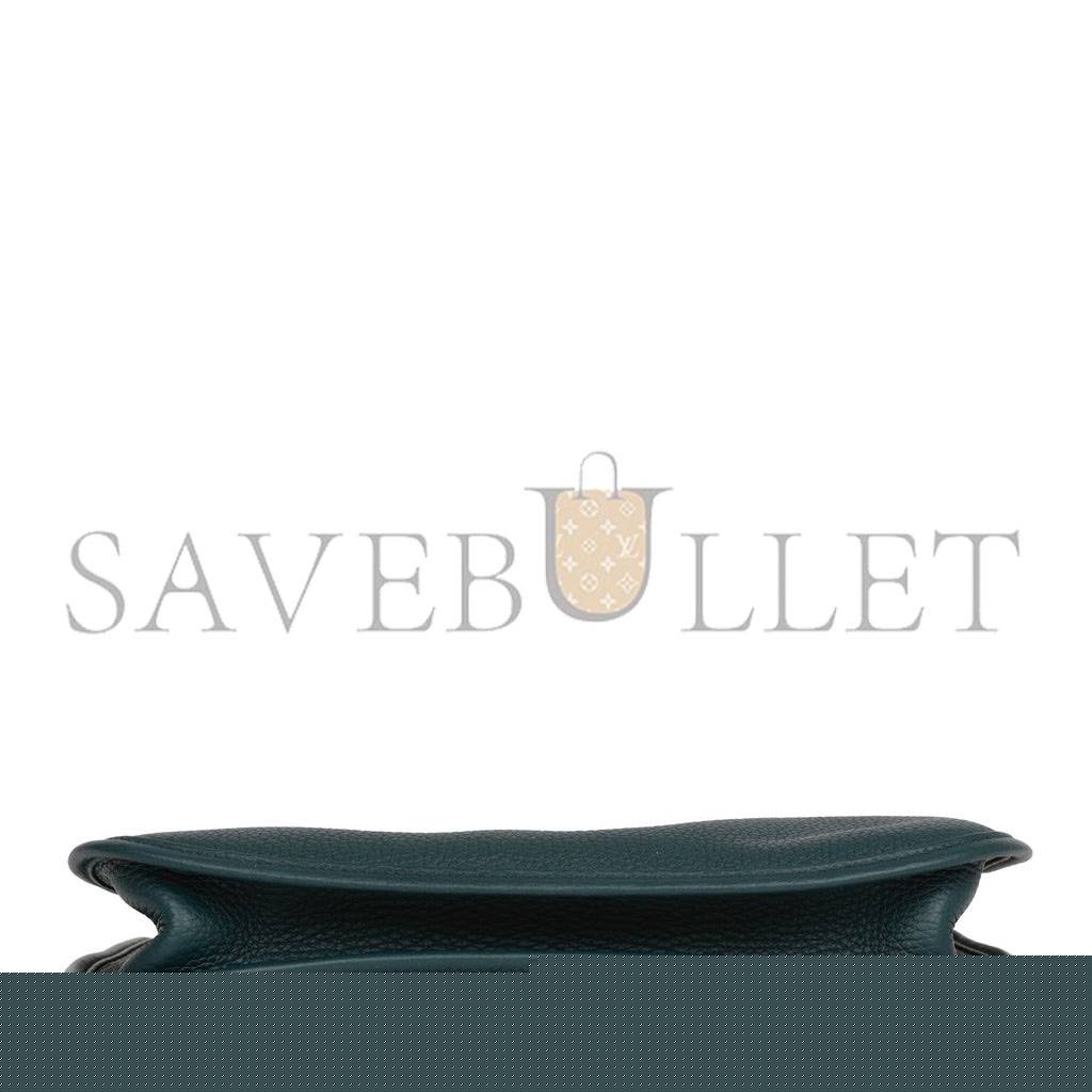 H**mes evelyne iii pm vert cypress clemence gold hardware (29*30*7cm)