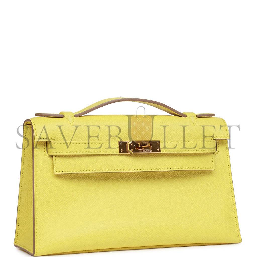 H**mes kelly pochette soufre epsom gold hardware (22*12*13cm)