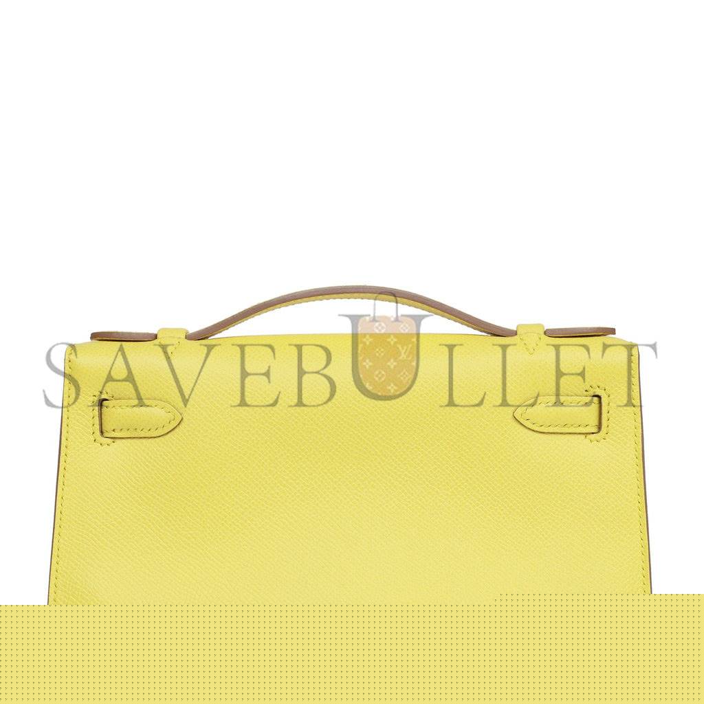 H**mes kelly pochette soufre epsom gold hardware (22*12*13cm)