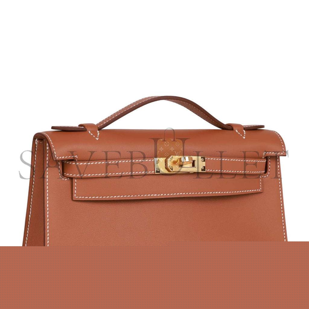 H**mes kelly pochette chai swift palladium hardware (22*12*13cm)