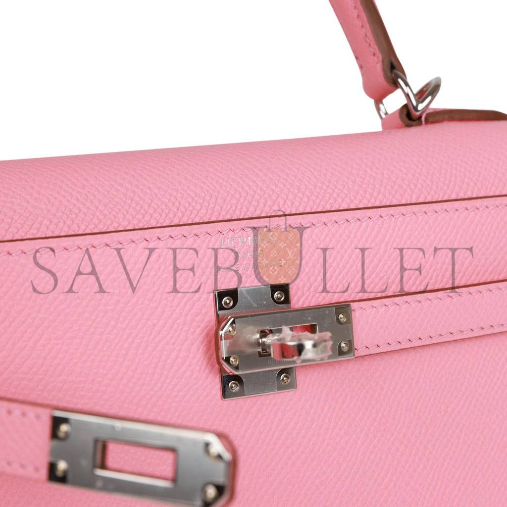 H**mes kelly sellier 25 rose confetti epsom palladium hardware (25*17*7cm)